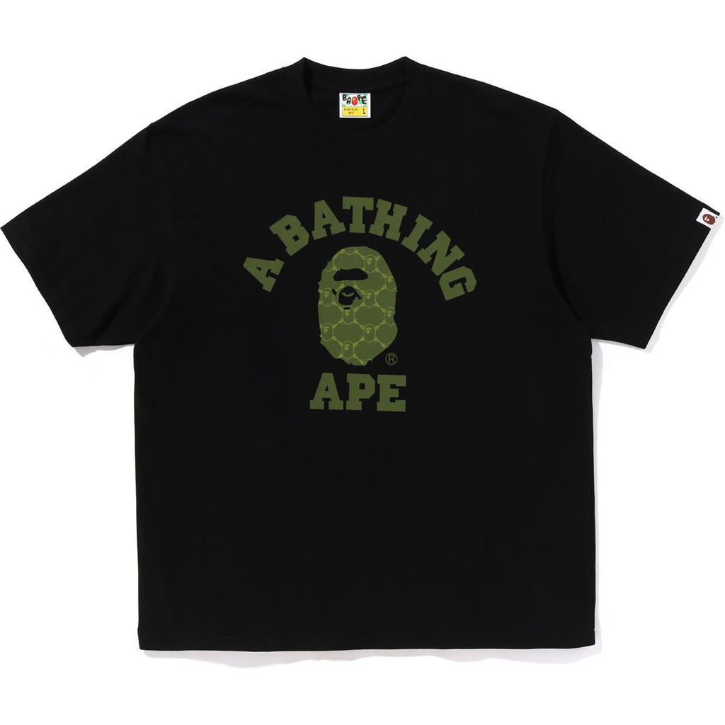 BAPE COLLEGE MONOGRAM COLLEGE RELAXED FIT TEE MENS