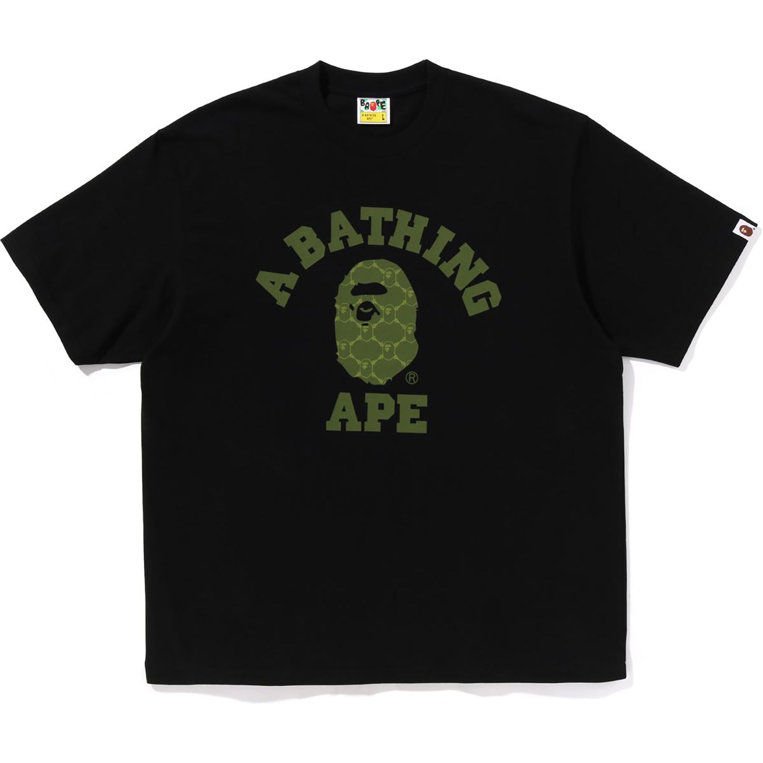 BAPE COLLEGE MONOGRAM COLLEGE RELAXED FIT TEE MENS