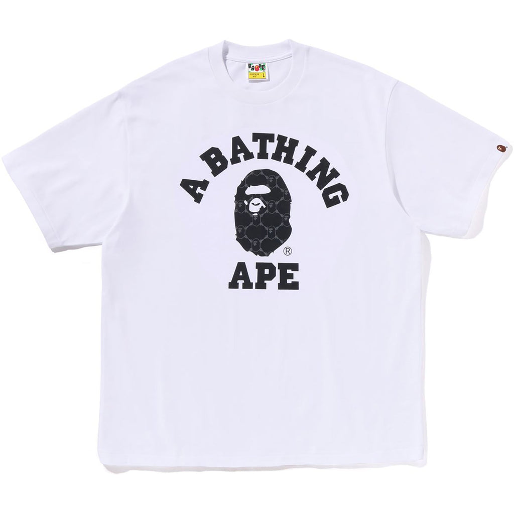 BAPE COLLEGE MONOGRAM COLLEGE RELAXED FIT TEE MENS