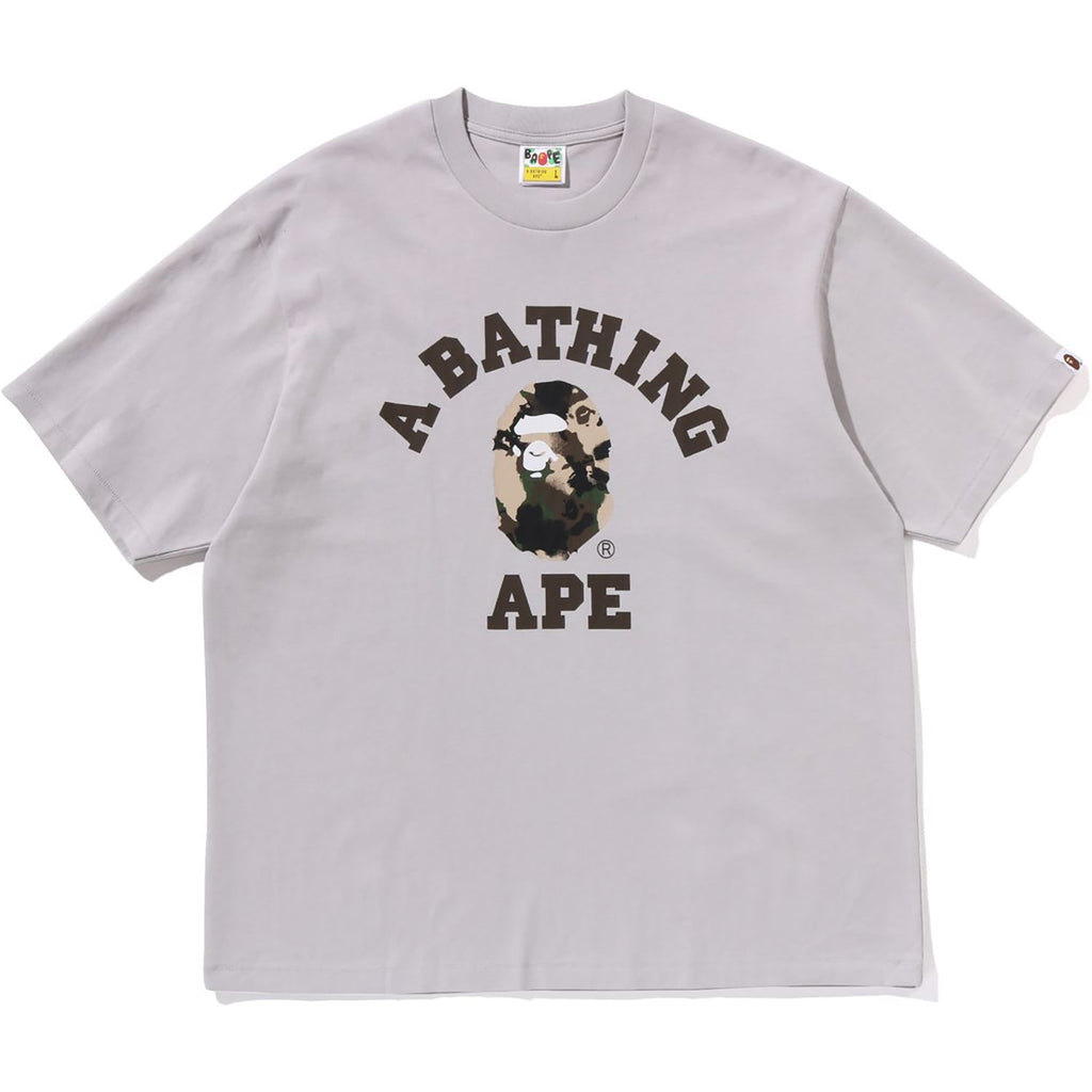 BAPE MAP CAMO COLLEGE RELAXED FIT TEE MENS