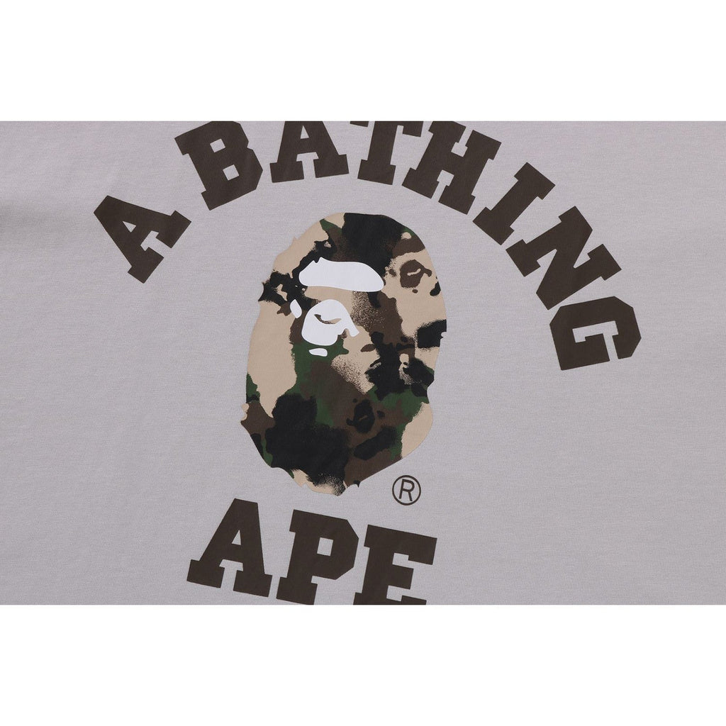 BAPE MAP CAMO COLLEGE RELAXED FIT TEE MENS