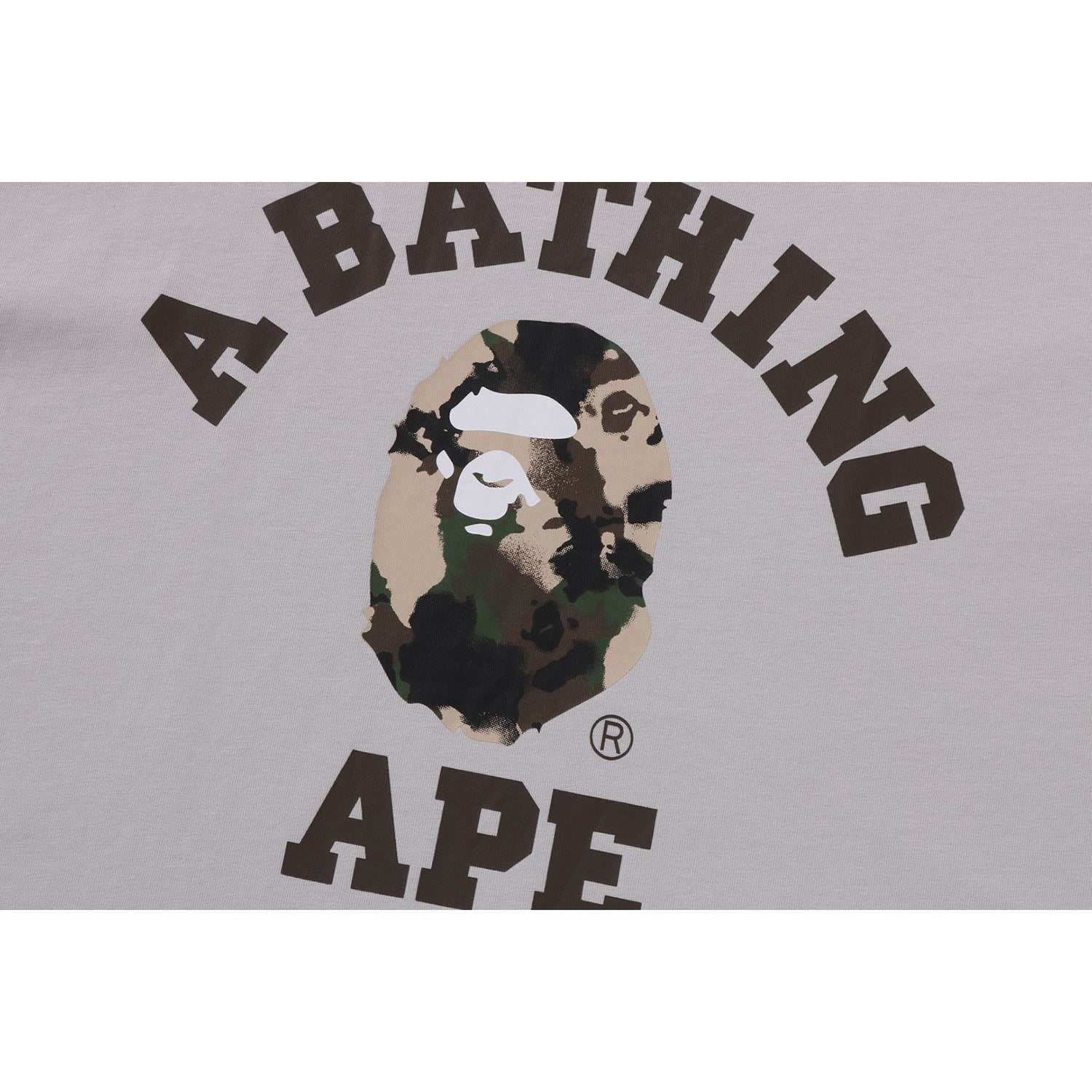BAPE MAP CAMO COLLEGE RELAXED FIT TEE MENS