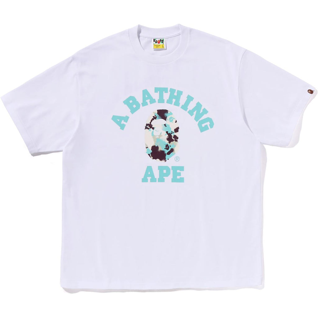 BAPE MAP CAMO COLLEGE RELAXED FIT TEE MENS