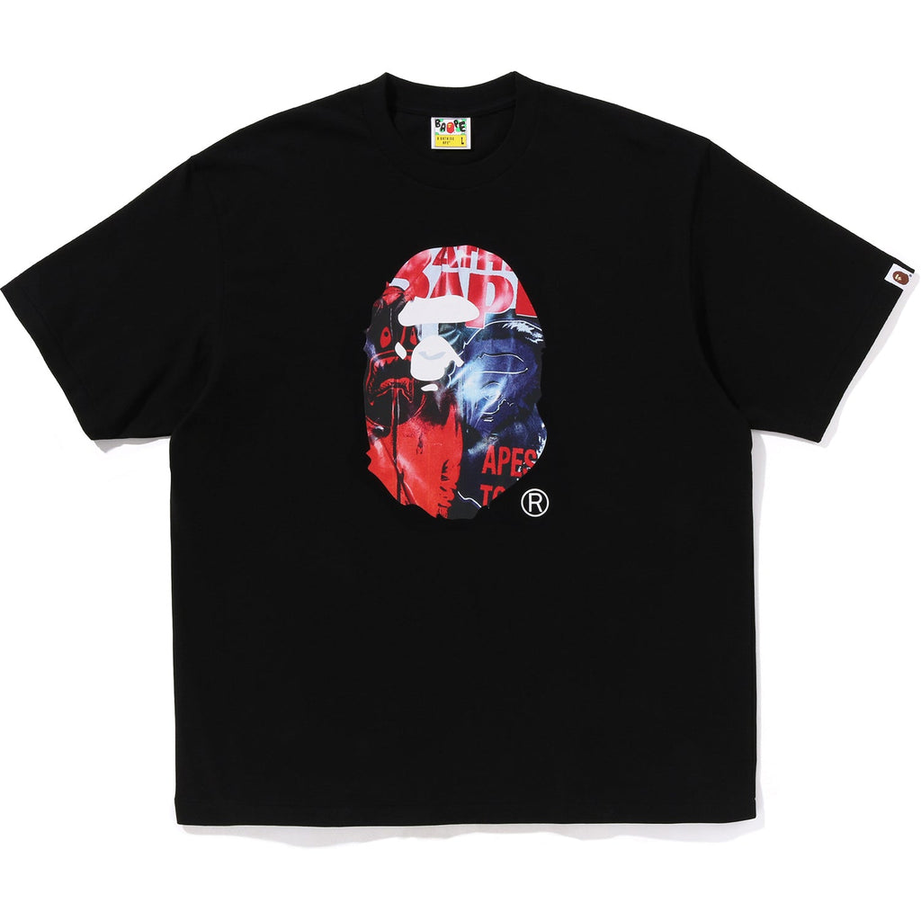 BAPE PHOTO PRINT APE HEAD RELAXED FIT TEE MENS