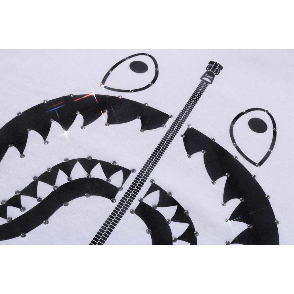 BAPE CRYSTAL STONE SHARK TEE LADIES