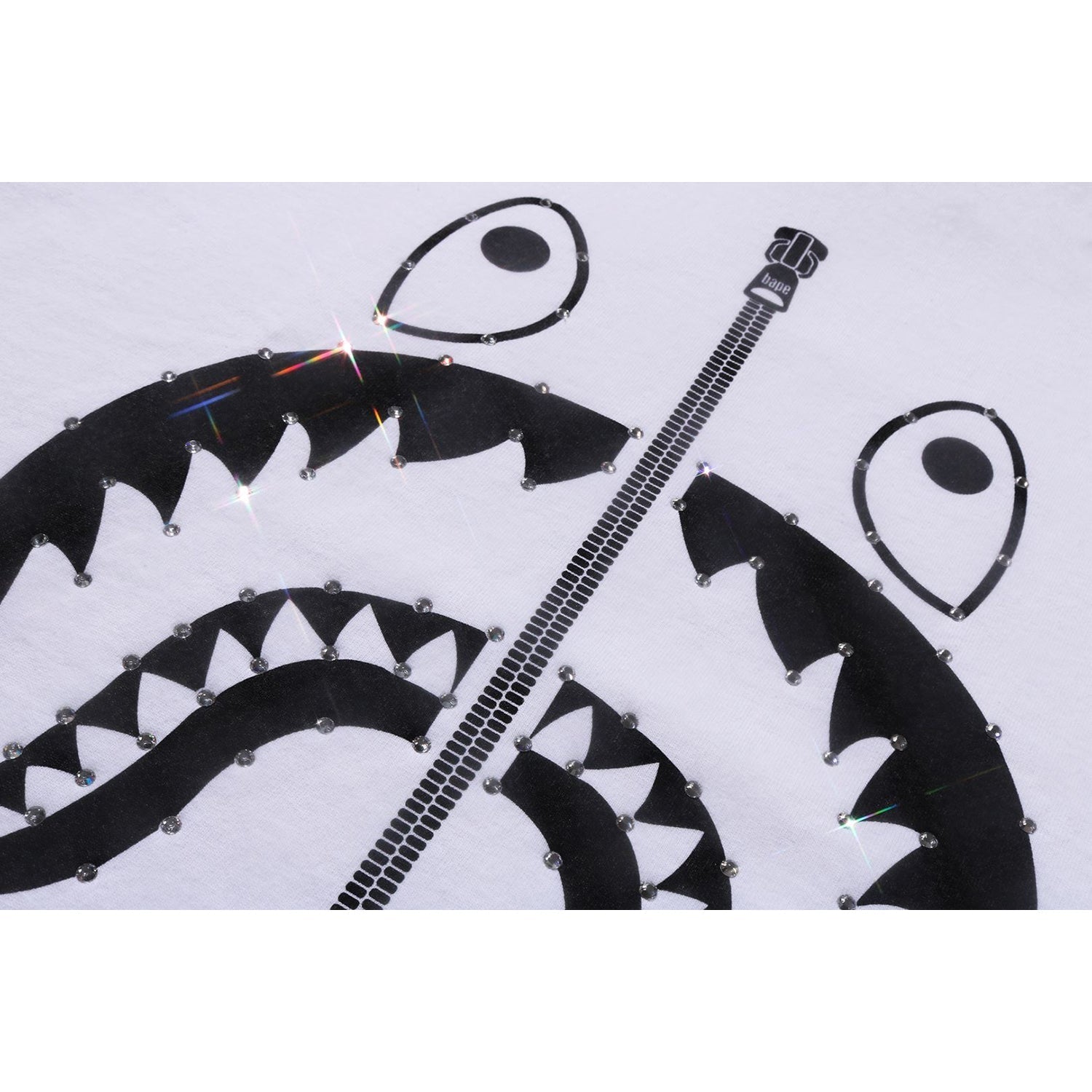 BAPE CRYSTAL STONE SHARK TEE LADIES