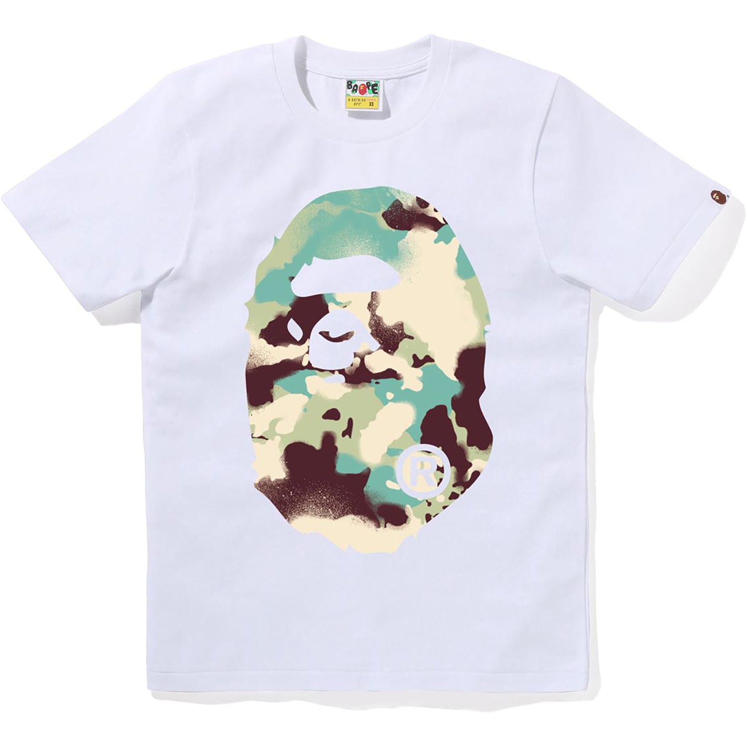 BAPE MAP CAMO BIG APE HEAD TEE LADIES