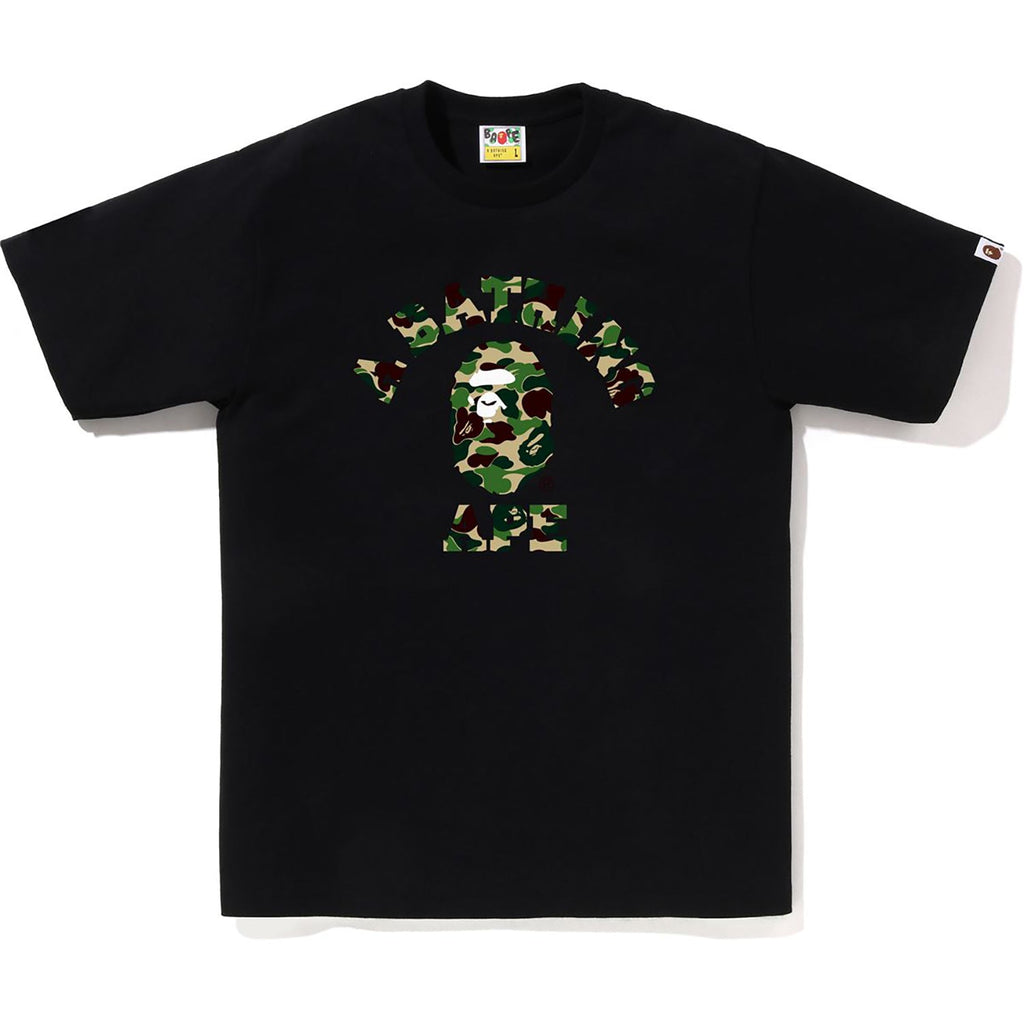 BAPE ABC CAMO COLLEGE TEE MENS