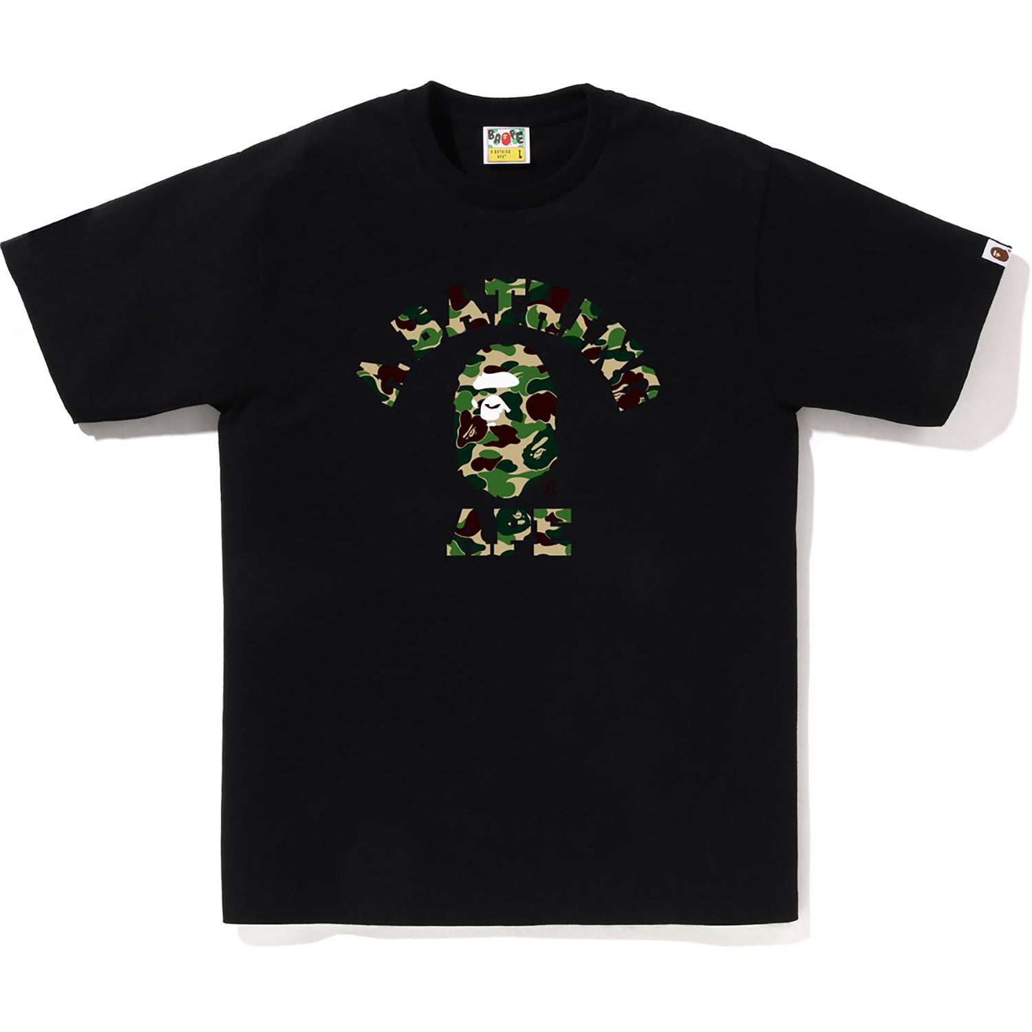 BAPE ABC CAMO COLLEGE TEE MENS