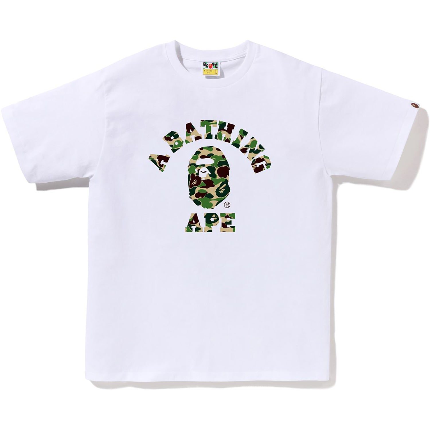 BAPE ABC CAMO COLLEGE TEE MENS