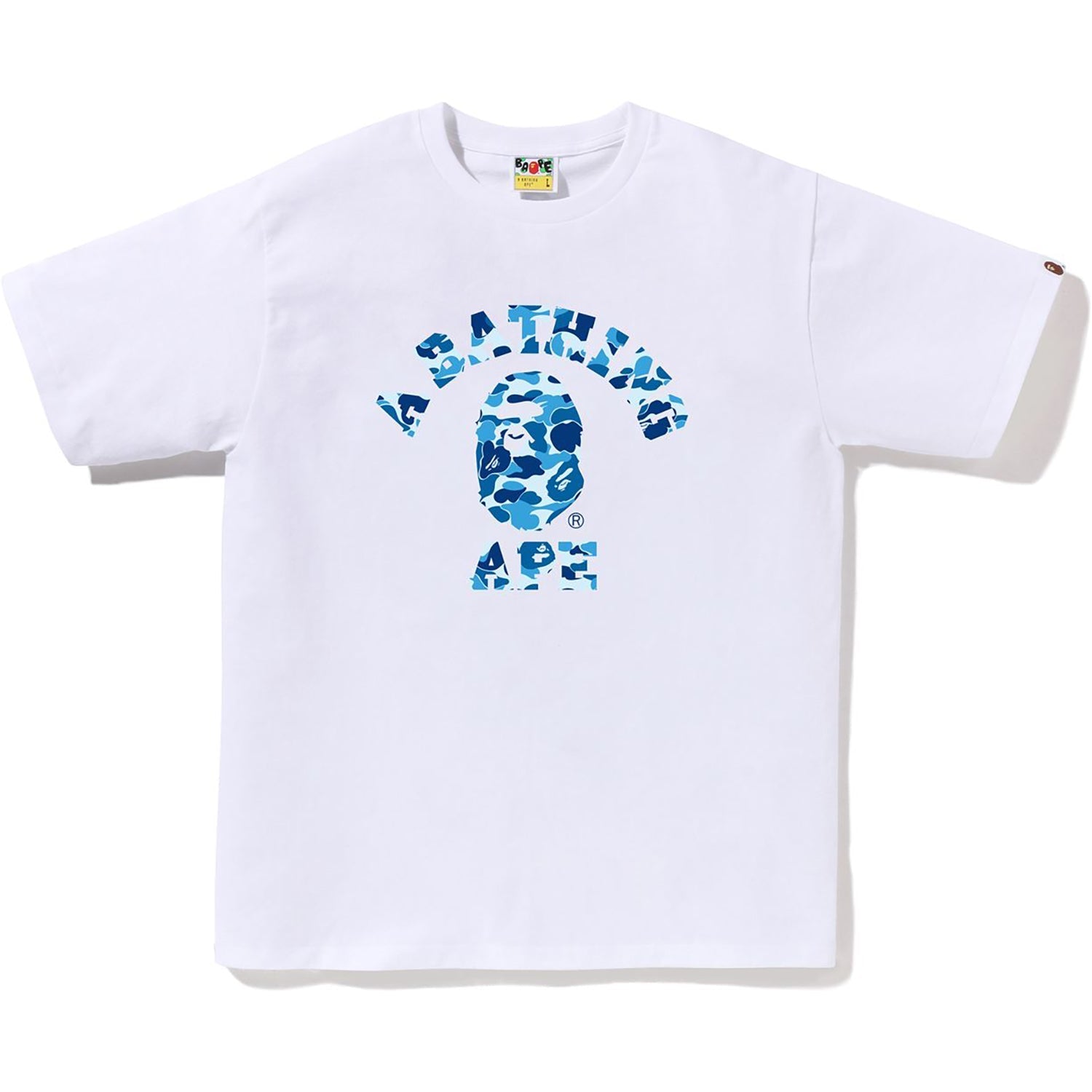 BAPE ABC CAMO COLLEGE TEE MENS