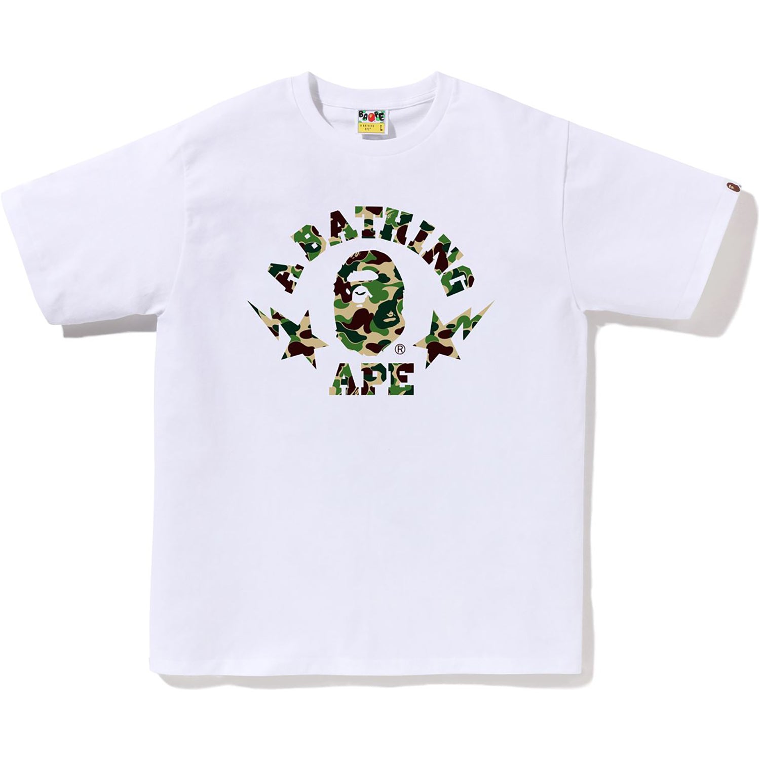 BAPE ABC CAMO STA COLLEGE TEE MENS