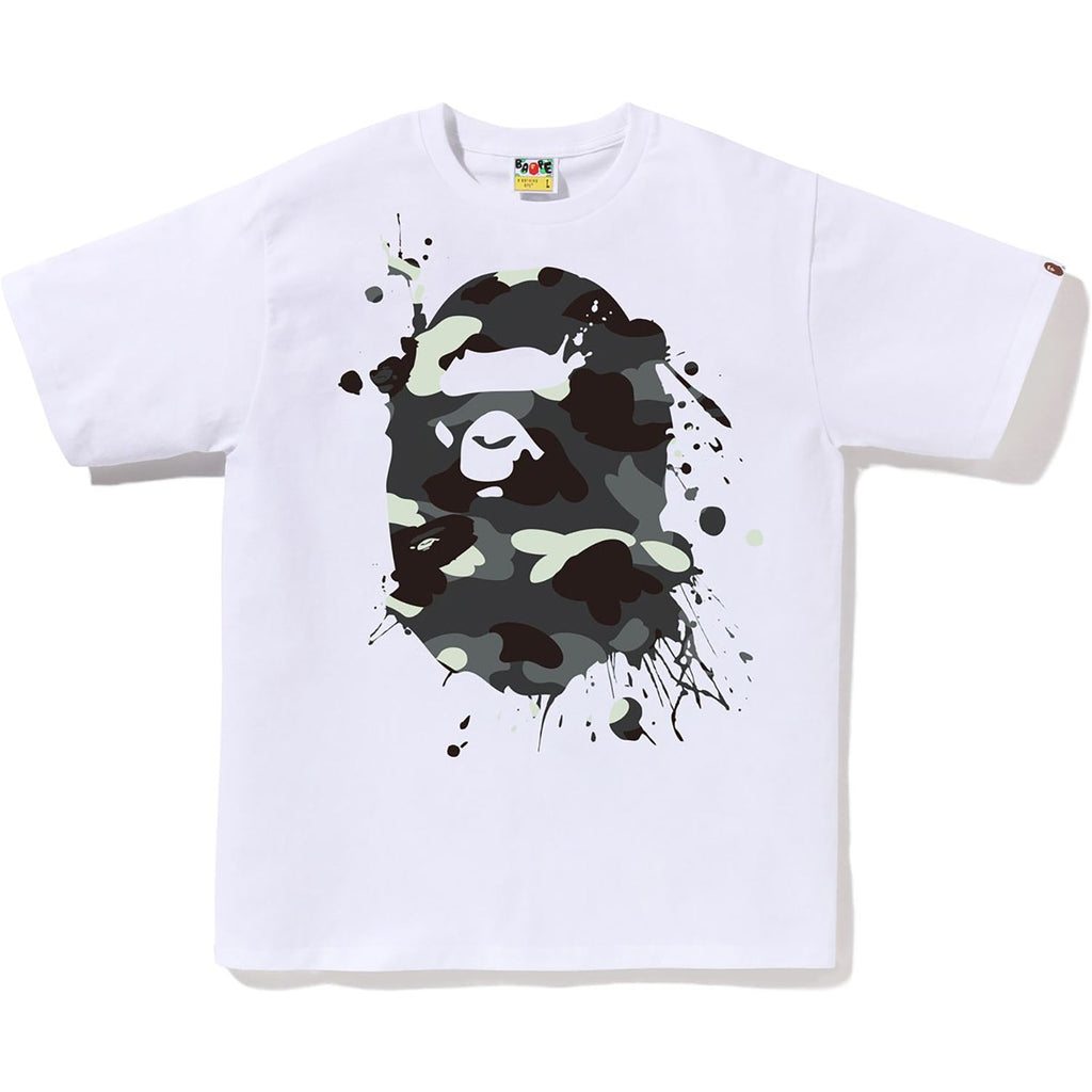 BAPE CITY CAMO PAINTING APE HEAD TEE MENS
