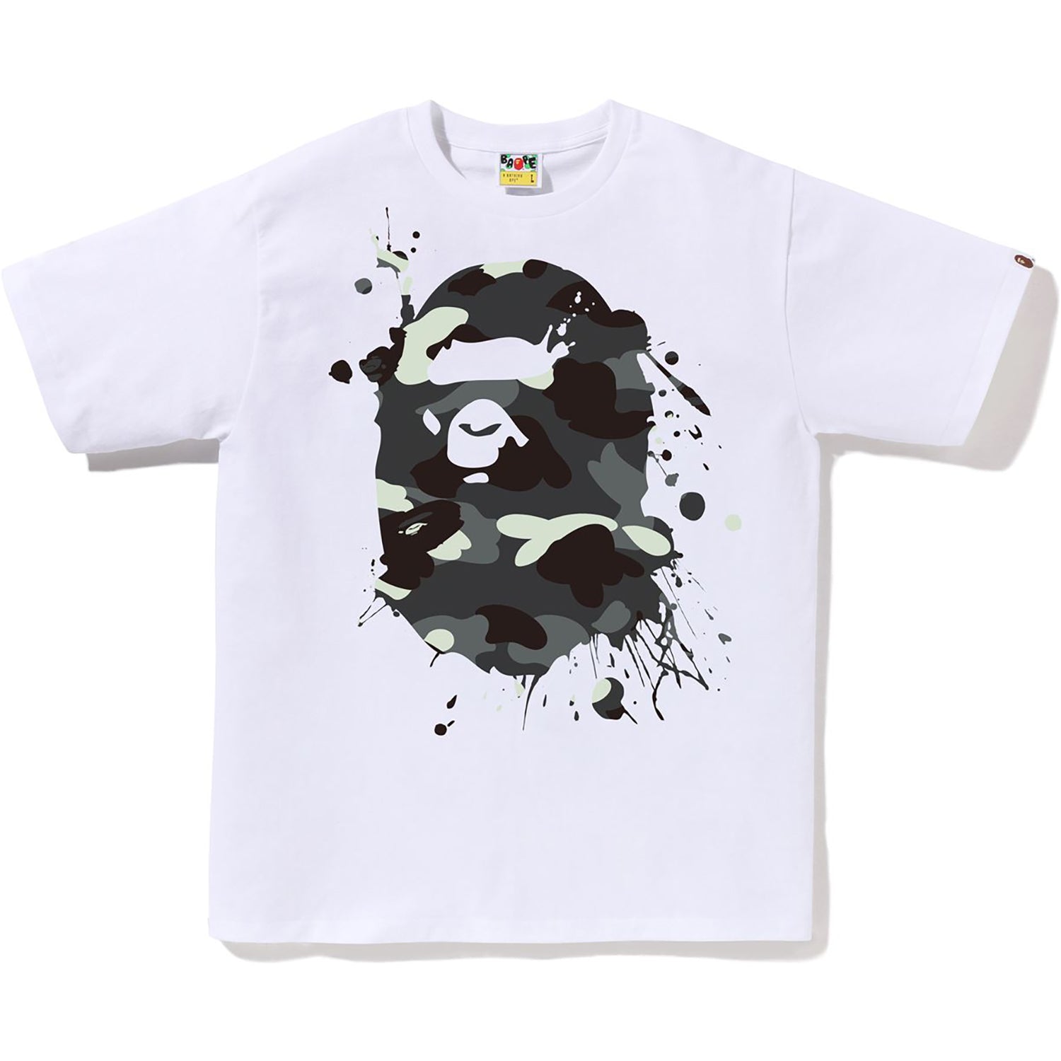 BAPE CITY CAMO PAINTING APE HEAD TEE MENS
