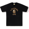 BAPE WILD LEOPARD PATTERN COLLEGE TEE MENS