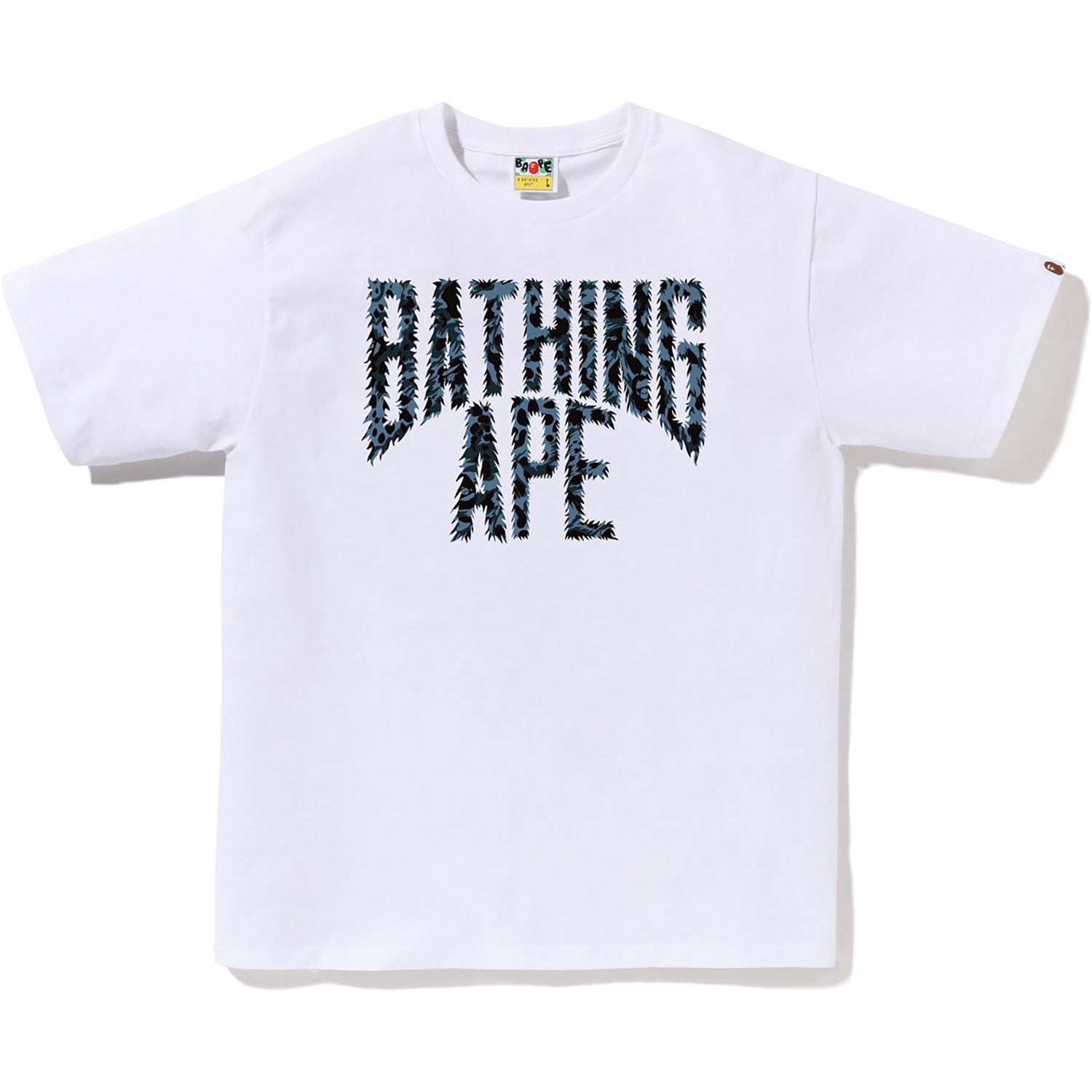 BAPE WILD LEOPARD PATTERN NYC LOGO TEE MENS