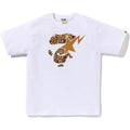 BAPE WILD LEOPARD PATTERN APE FACE STA TEE MENS