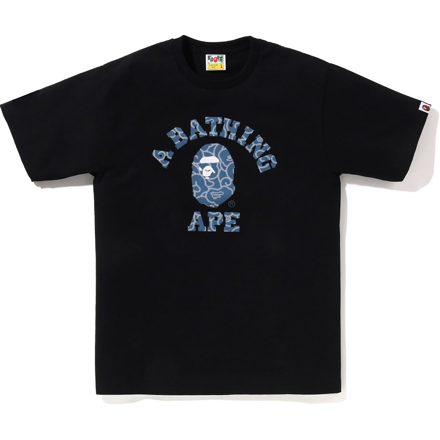 BAPE JAPANESE CLOUD CAMO COLLEGE TEE MENS