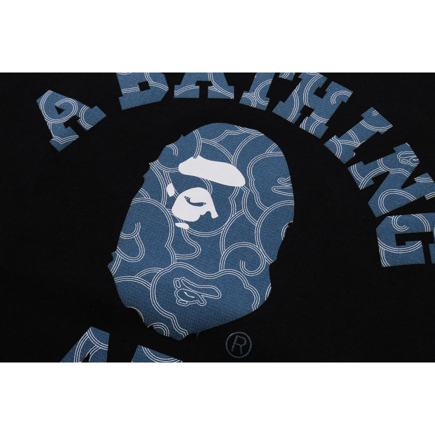 BAPE JAPANESE CLOUD CAMO COLLEGE TEE MENS