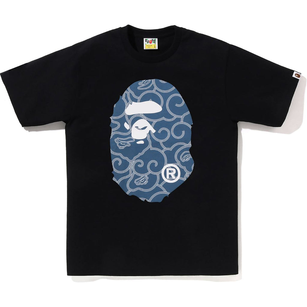 BAPE JAPANESE CLOUD CAMO BIG APE HEAD TEE MENS