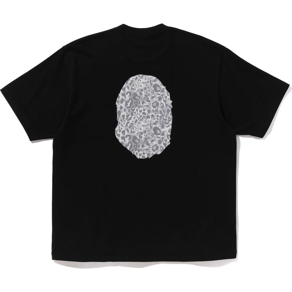 BAPE WILD LEOPARD PATTERN APE HEAD RELAXED FIT TEE MENS