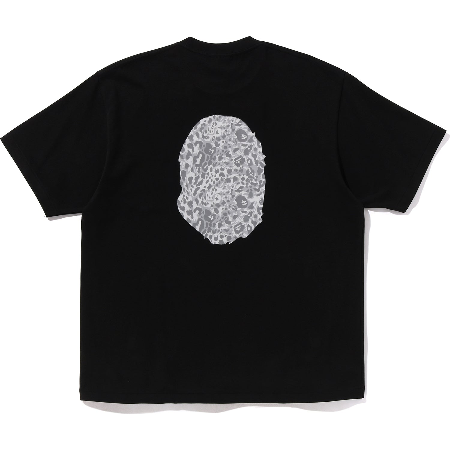 BAPE WILD LEOPARD PATTERN APE HEAD RELAXED FIT TEE MENS