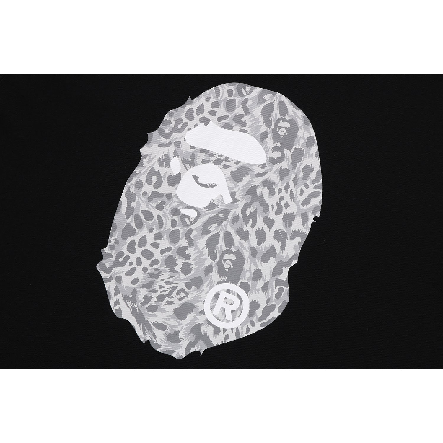 BAPE WILD LEOPARD PATTERN APE HEAD RELAXED FIT TEE MENS