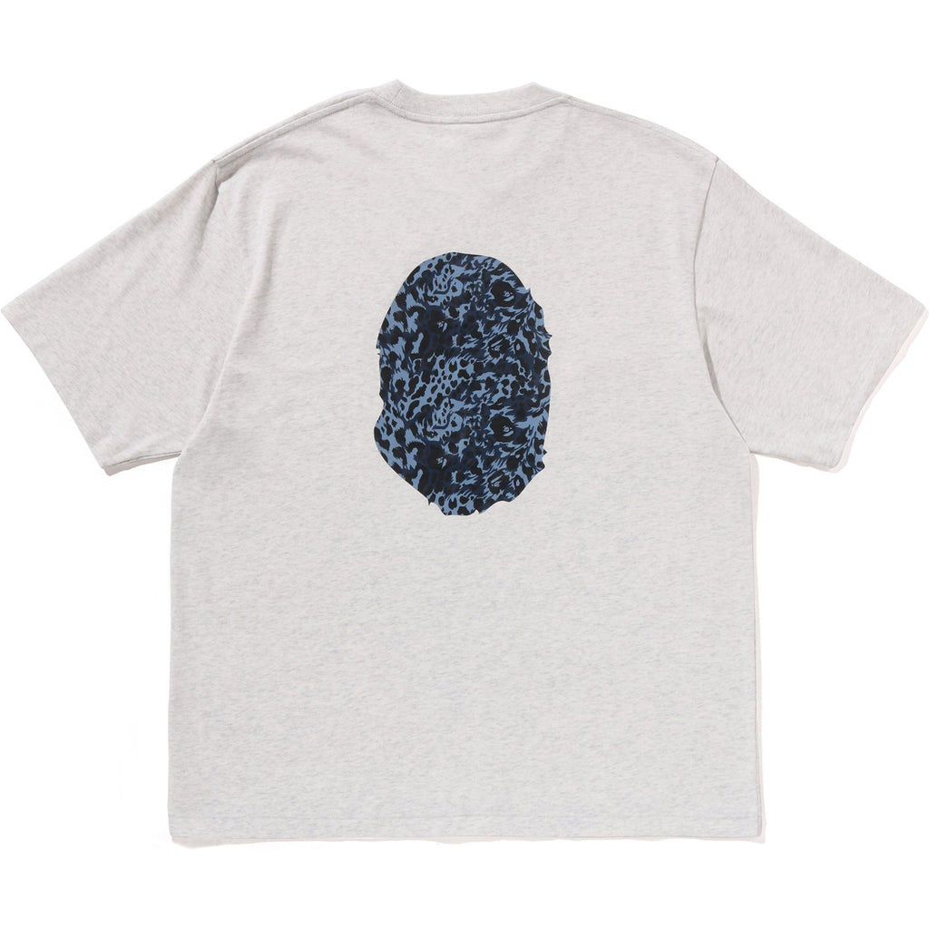 BAPE WILD LEOPARD PATTERN APE HEAD RELAXED FIT TEE MENS