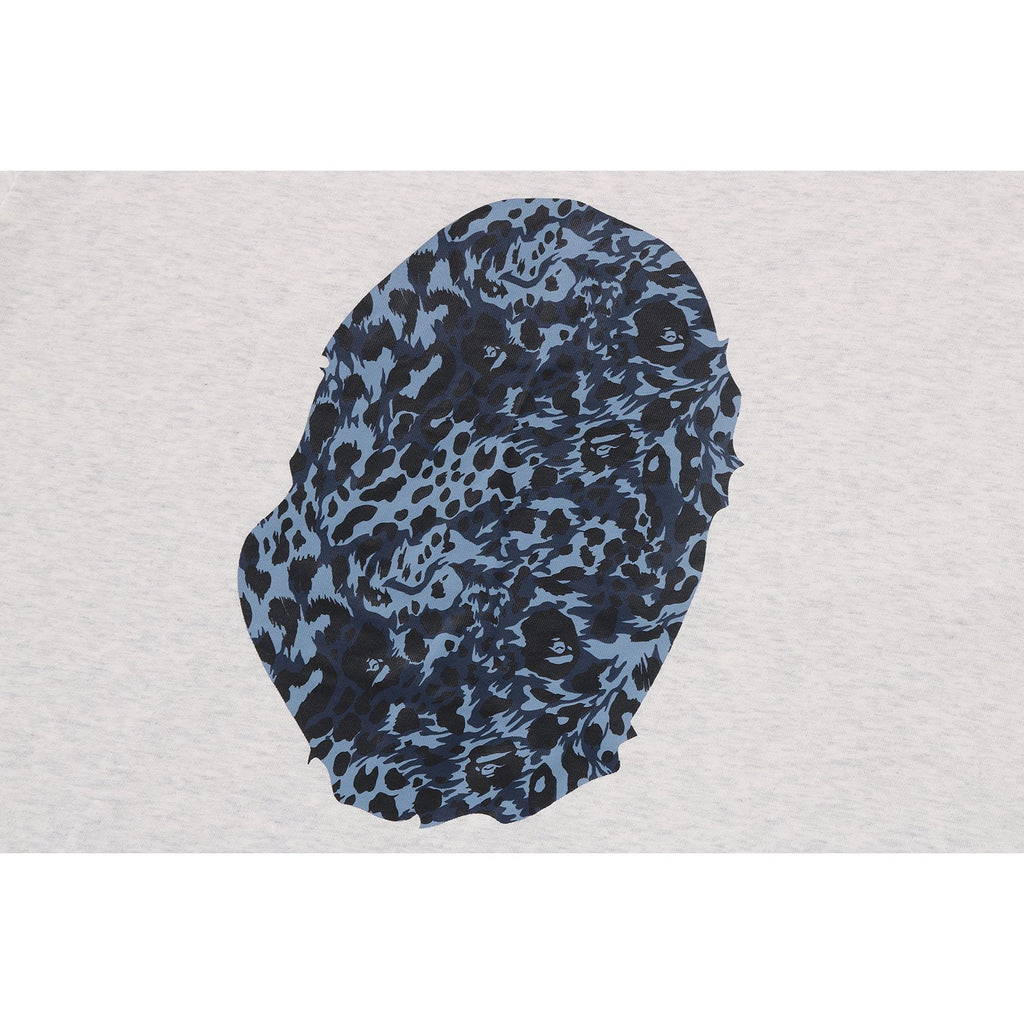 BAPE WILD LEOPARD PATTERN APE HEAD RELAXED FIT TEE MENS