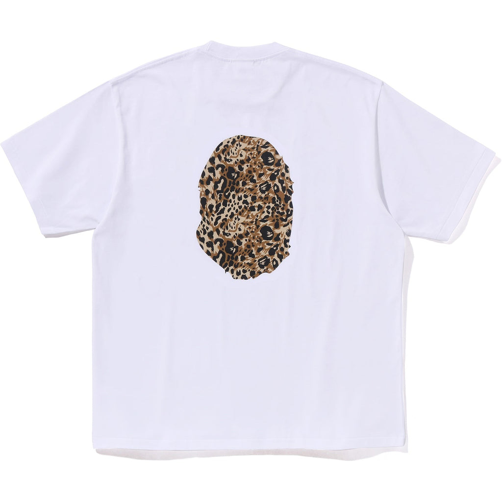 BAPE WILD LEOPARD PATTERN APE HEAD RELAXED FIT TEE MENS