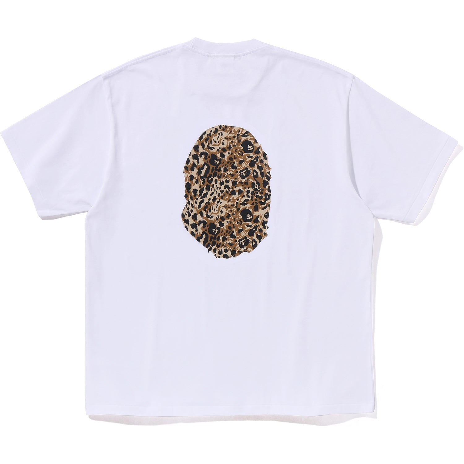 BAPE WILD LEOPARD PATTERN APE HEAD RELAXED FIT TEE MENS