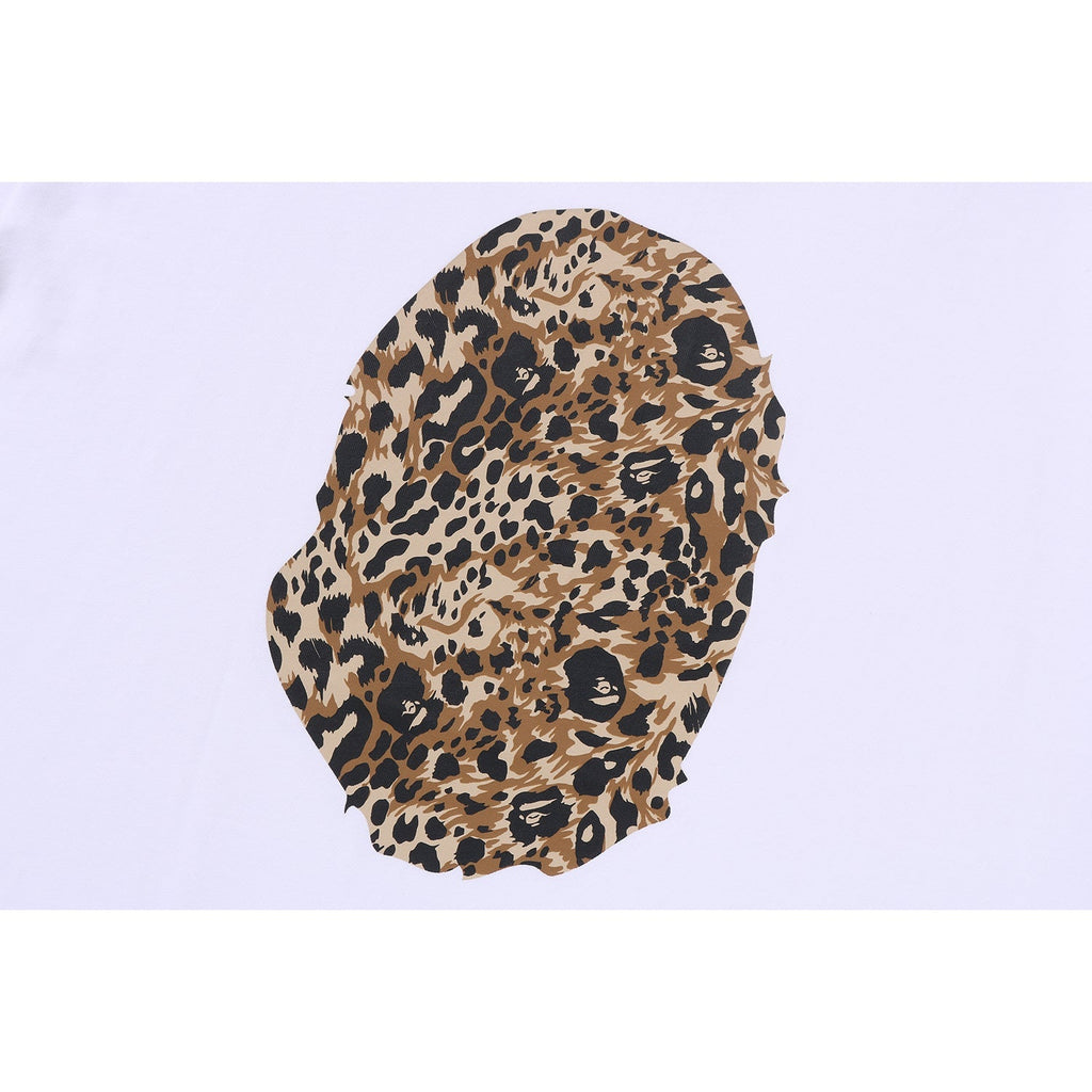 BAPE WILD LEOPARD PATTERN APE HEAD RELAXED FIT TEE MENS
