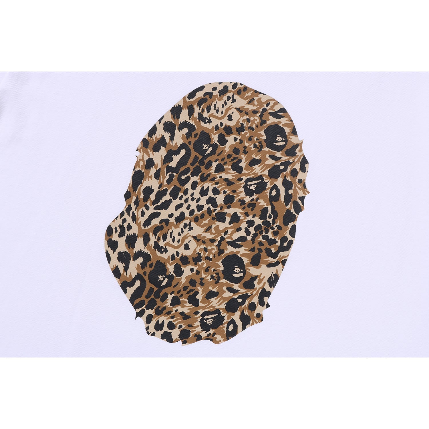 BAPE WILD LEOPARD PATTERN APE HEAD RELAXED FIT TEE MENS