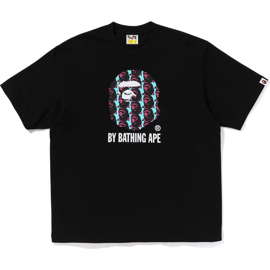 BAPE APE HEAD PATTERN BY BATHING APE RELAXED FIT TEE MENS