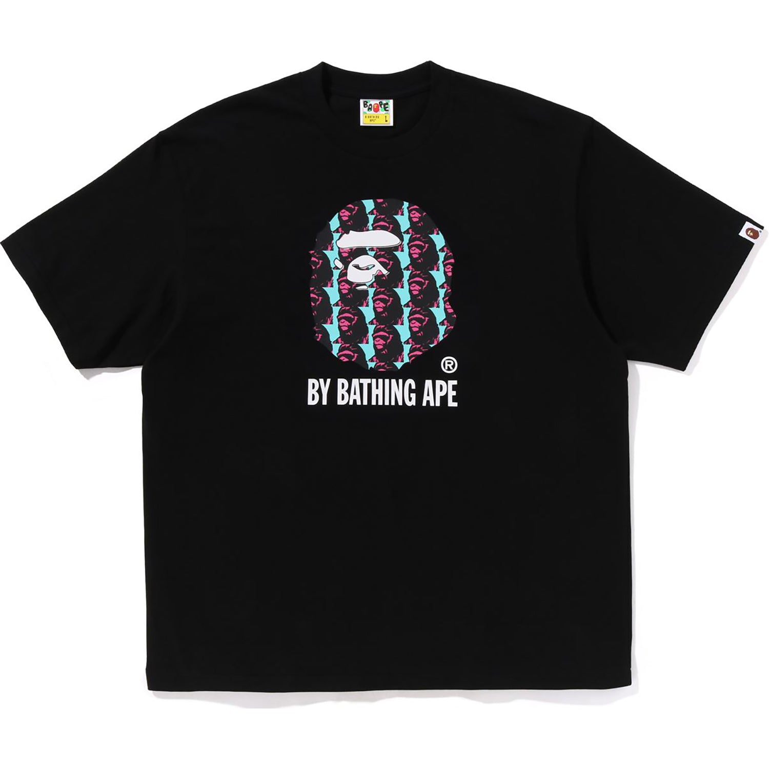 BAPE APE HEAD PATTERN BY BATHING APE RELAXED FIT TEE MENS
