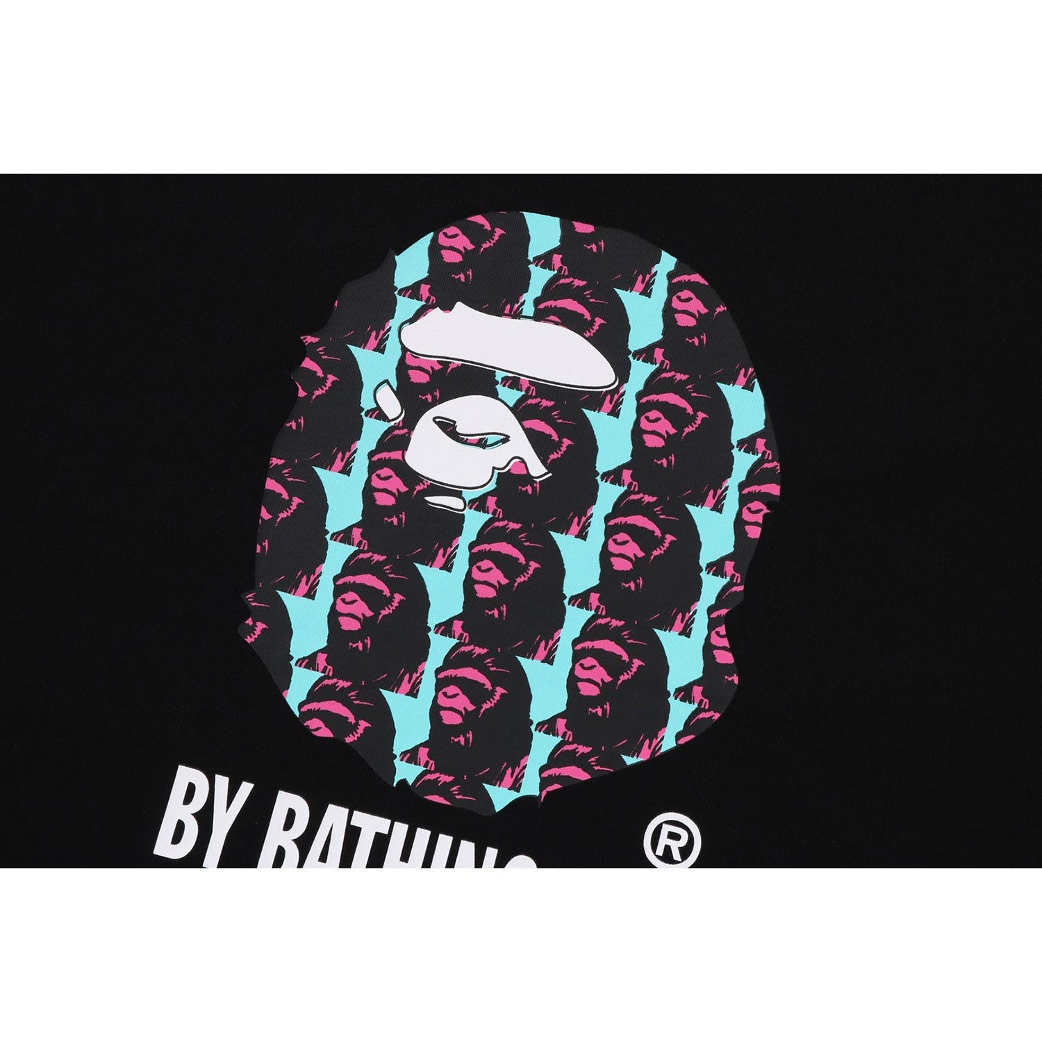 BAPE APE HEAD PATTERN BY BATHING APE RELAXED FIT TEE MENS