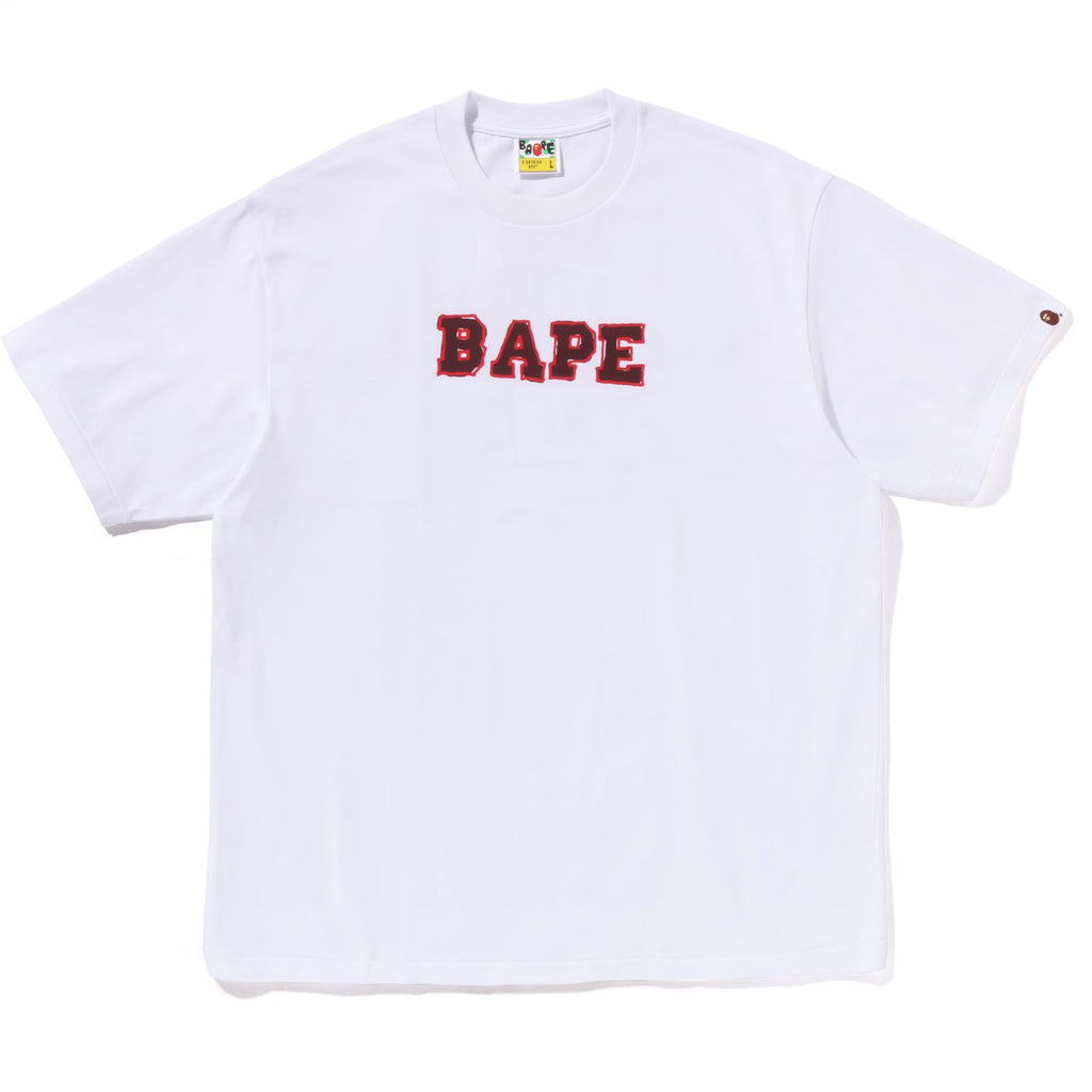 BAPE HAND DRAW LOGO RELAXED FIT TEE MENS