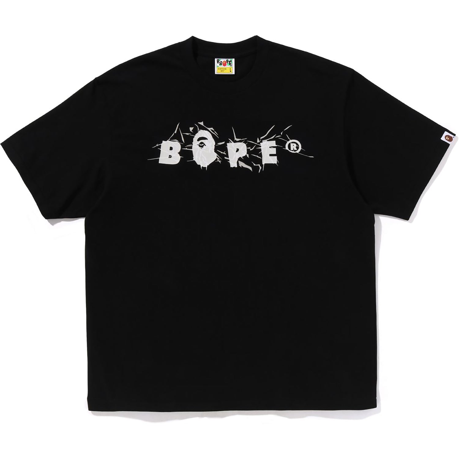 BAPE WRINKLE LOGO RELAXED FIT TEE MENS
