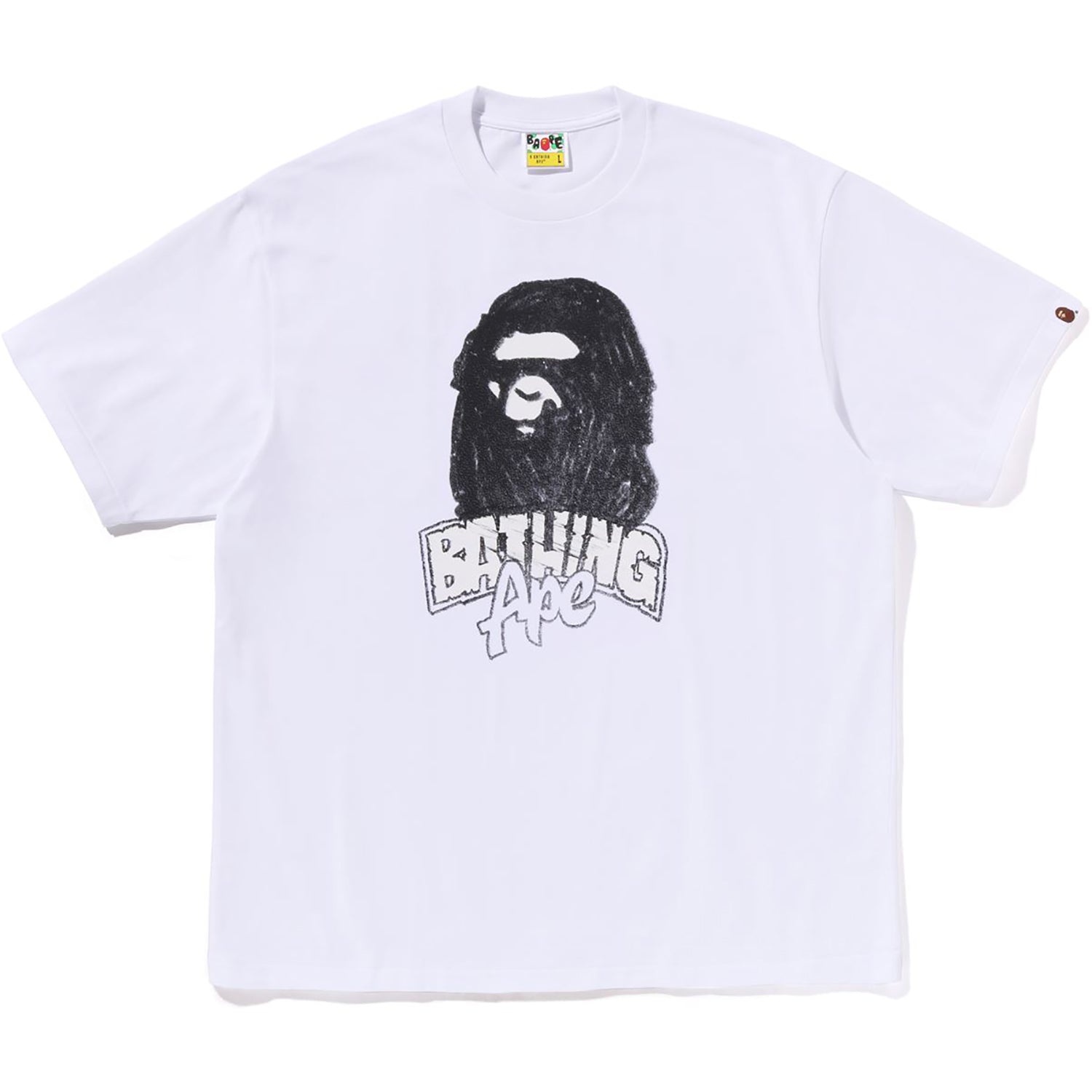 BAPE HAND DRAWN APE HEAD RELAXED FIT TEE MENS