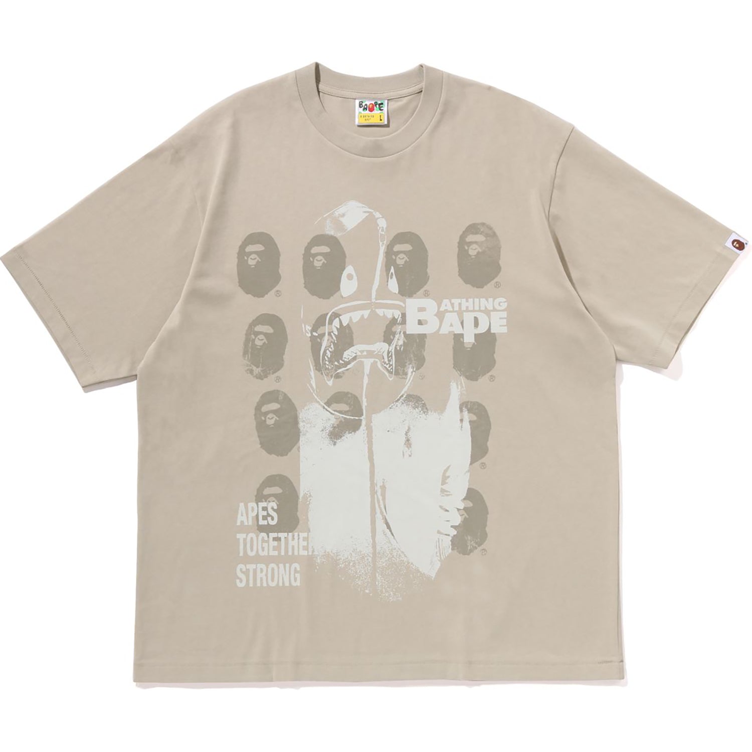 BAPE SPRAY PRINT MULTI LOGO RELAXED FIT TEE MENS