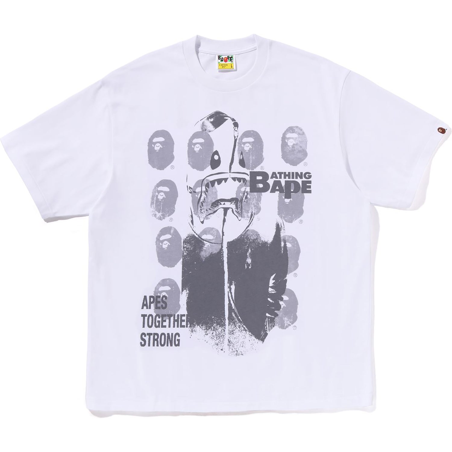 BAPE SPRAY PRINT MULTI LOGO RELAXED FIT TEE MENS