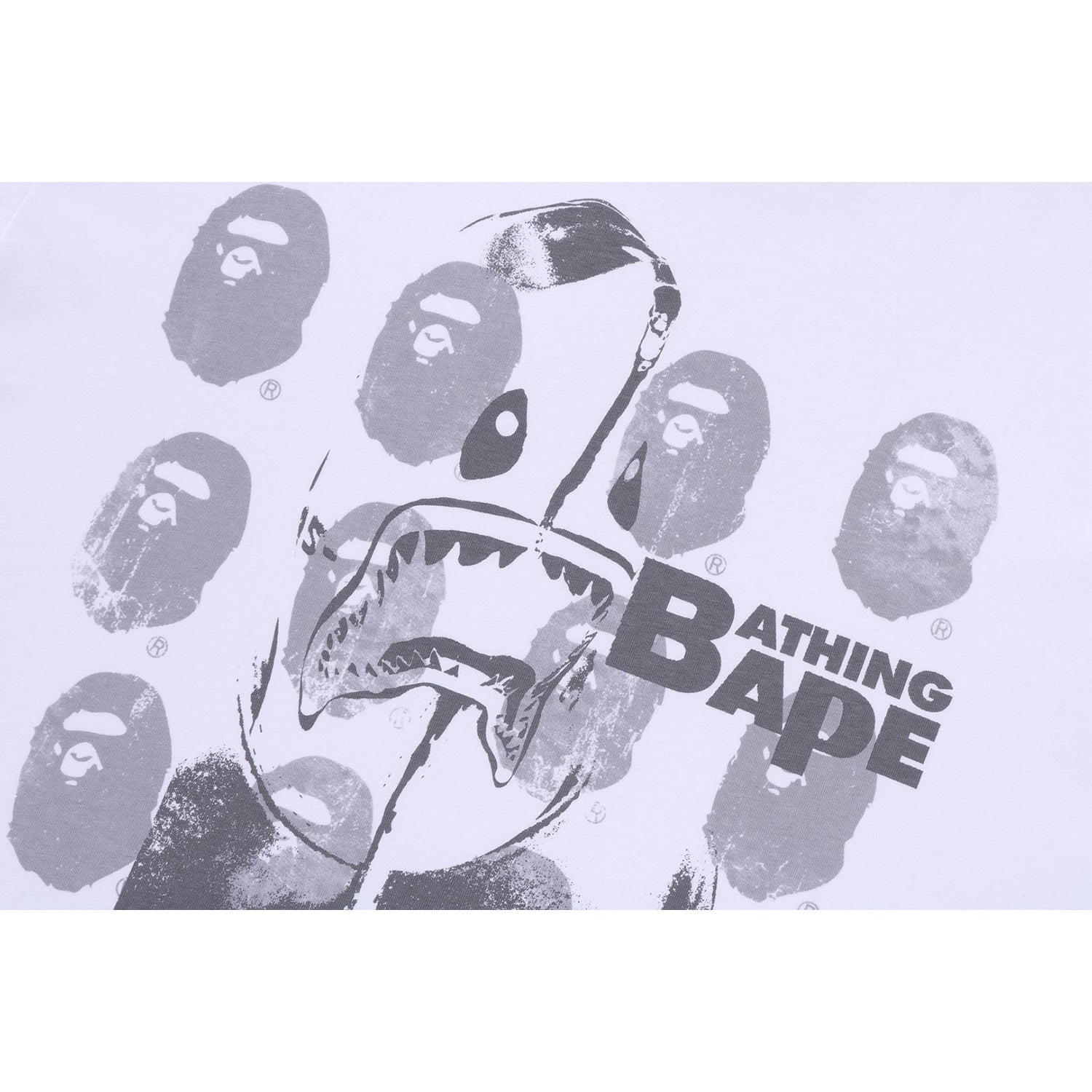 BAPE SPRAY PRINT MULTI LOGO RELAXED FIT TEE MENS