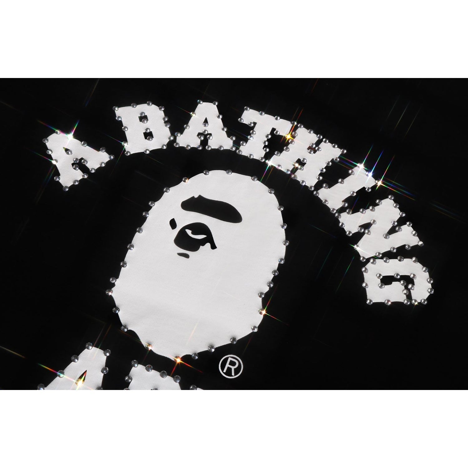 BAPE CRYSTAL STONE COLLEGE TEE LADIES