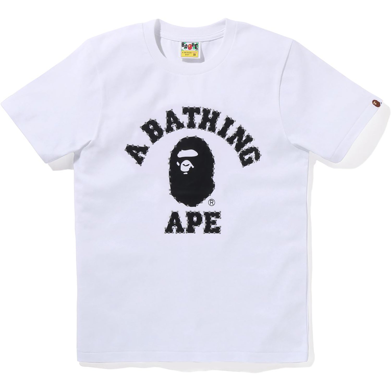 BAPE CRYSTAL STONE COLLEGE TEE LADIES
