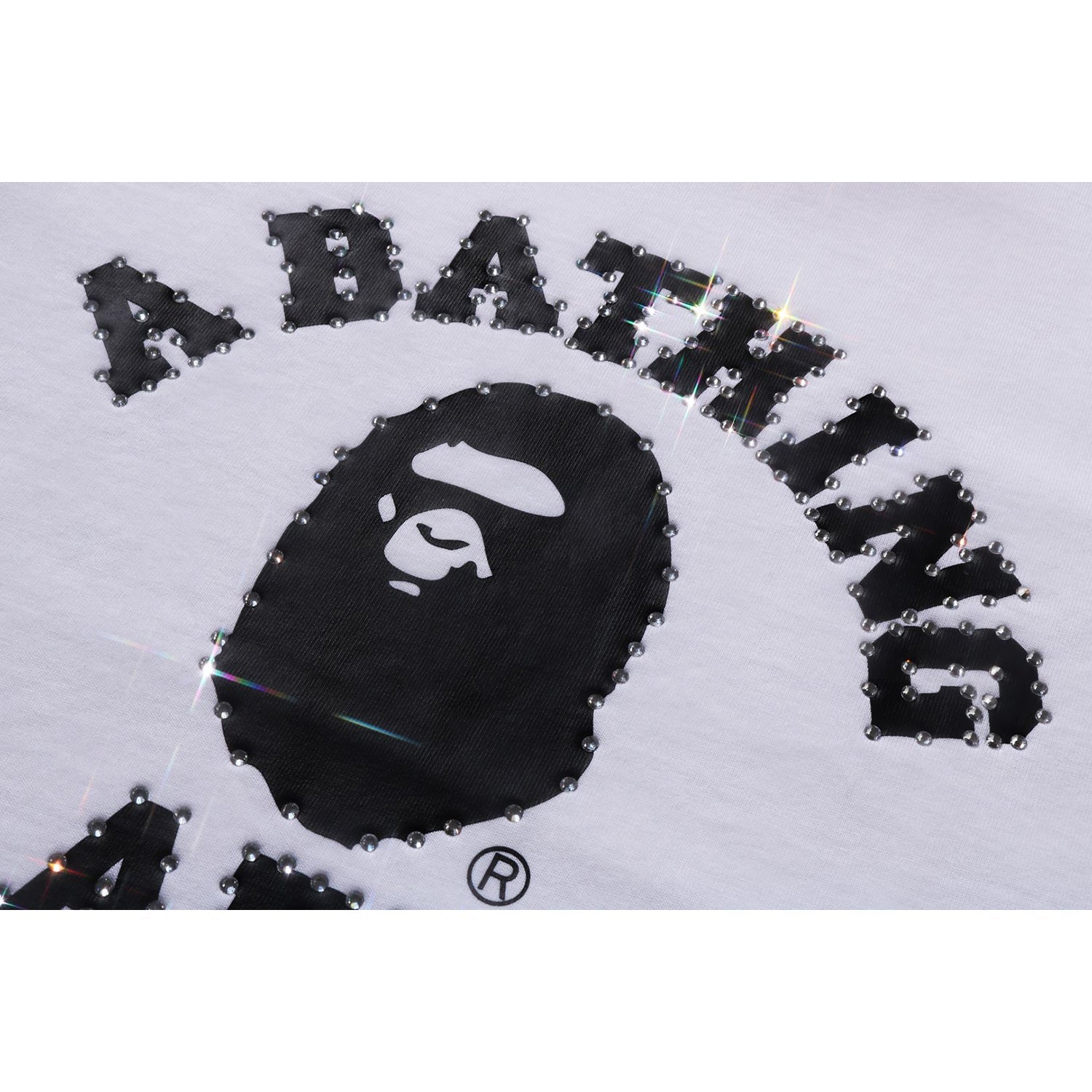 BAPE CRYSTAL STONE COLLEGE TEE LADIES