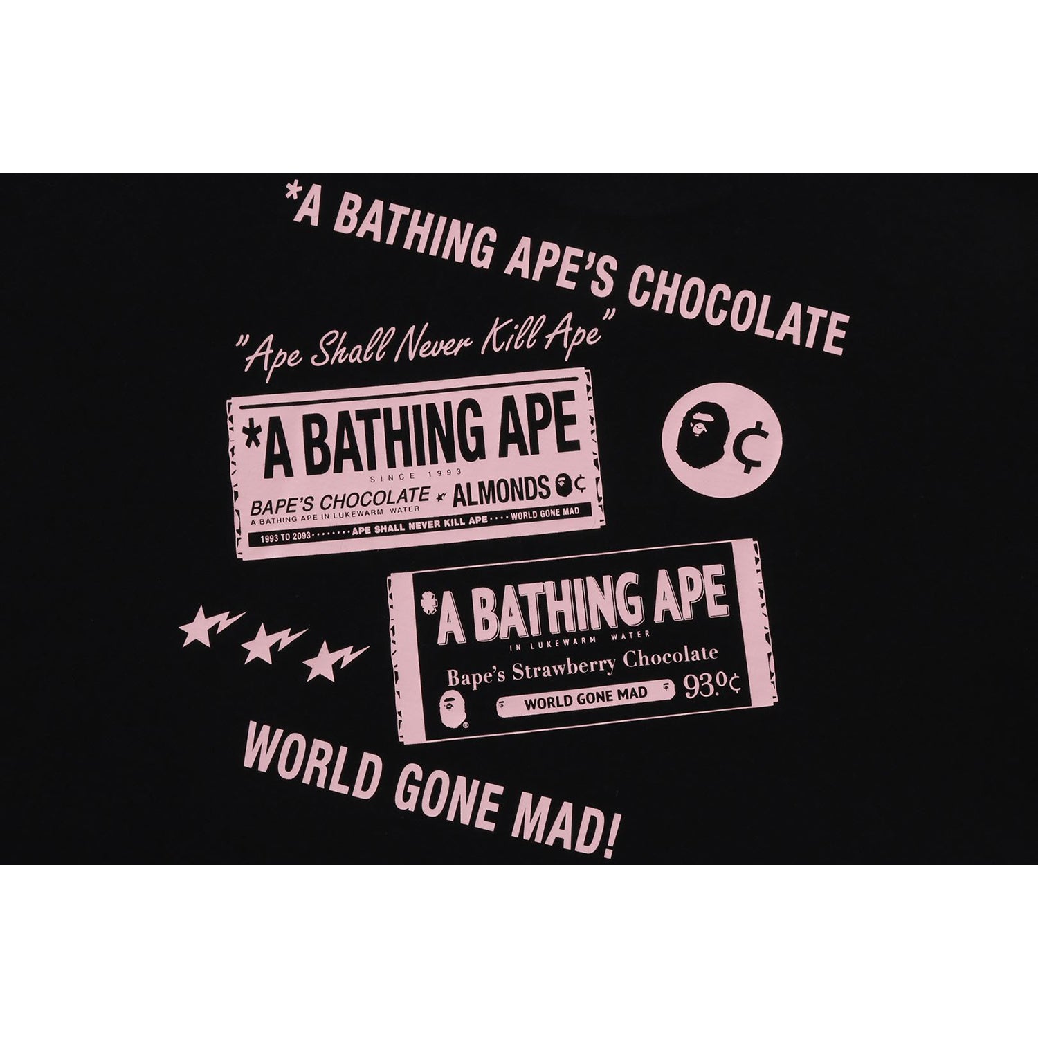 BAPE CHOCOLATE APE HEAD TEE MENS