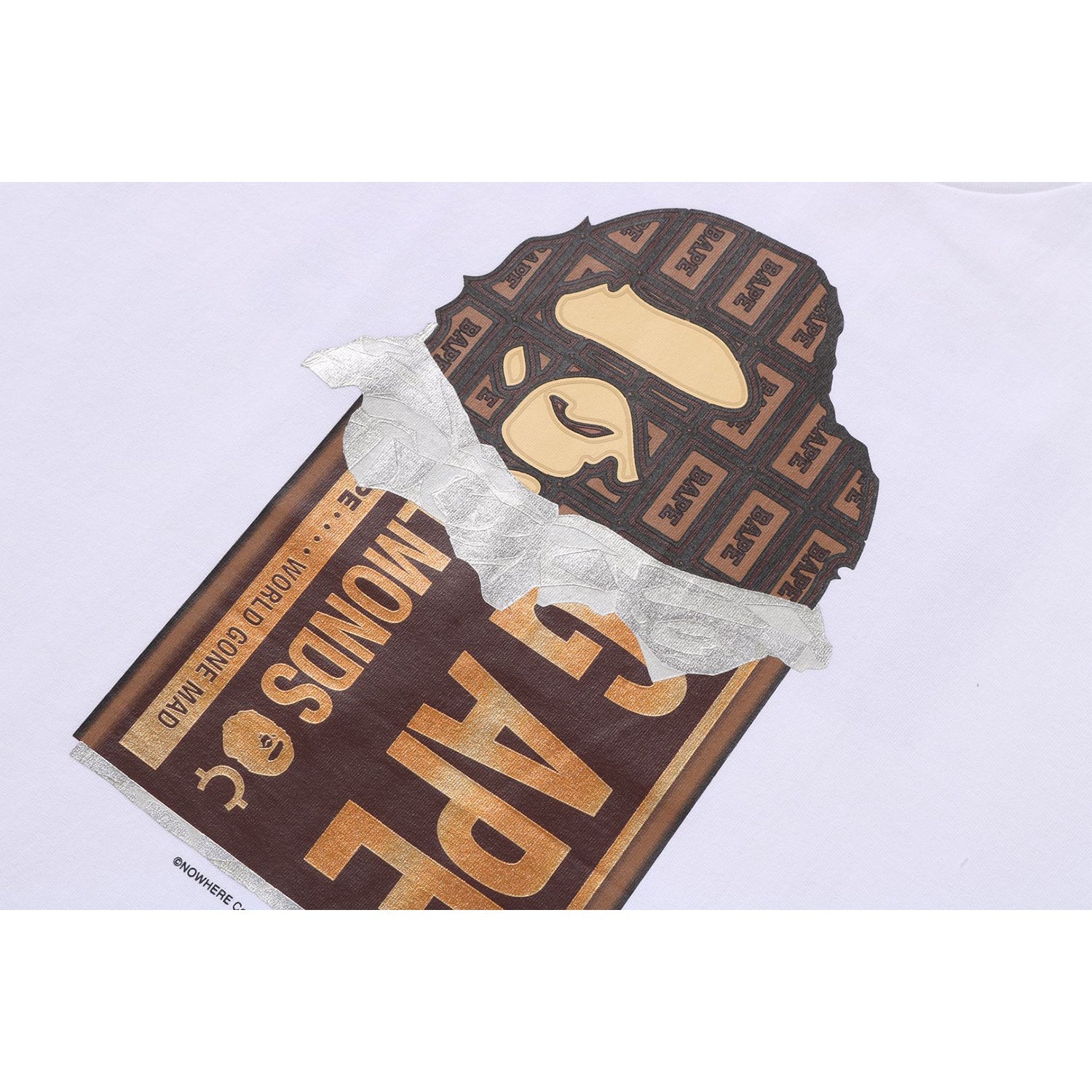 BAPE CHOCOLATE BAR APE HEAD TEE MENS