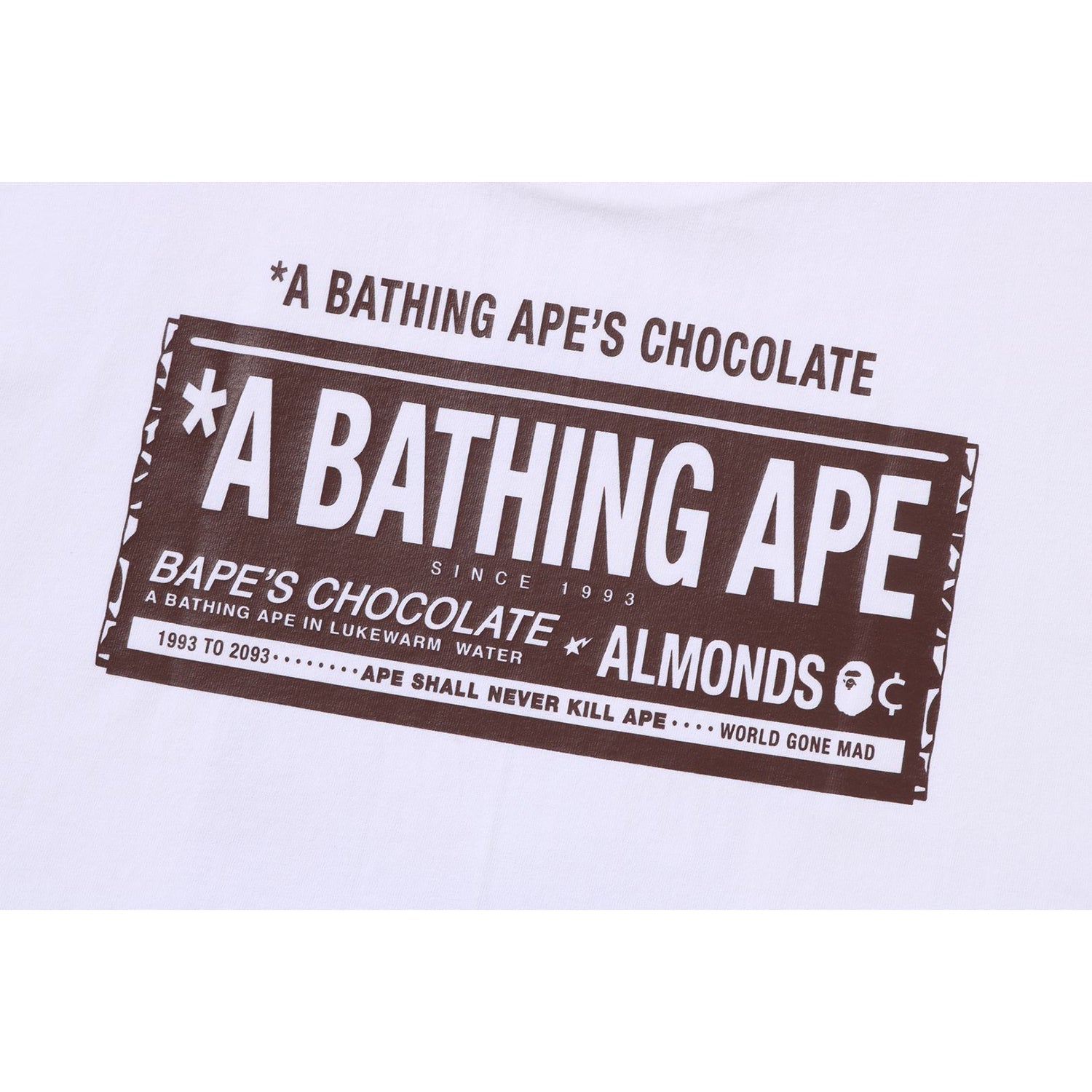 BAPE CHOCOLATE BAR APE HEAD TEE MENS