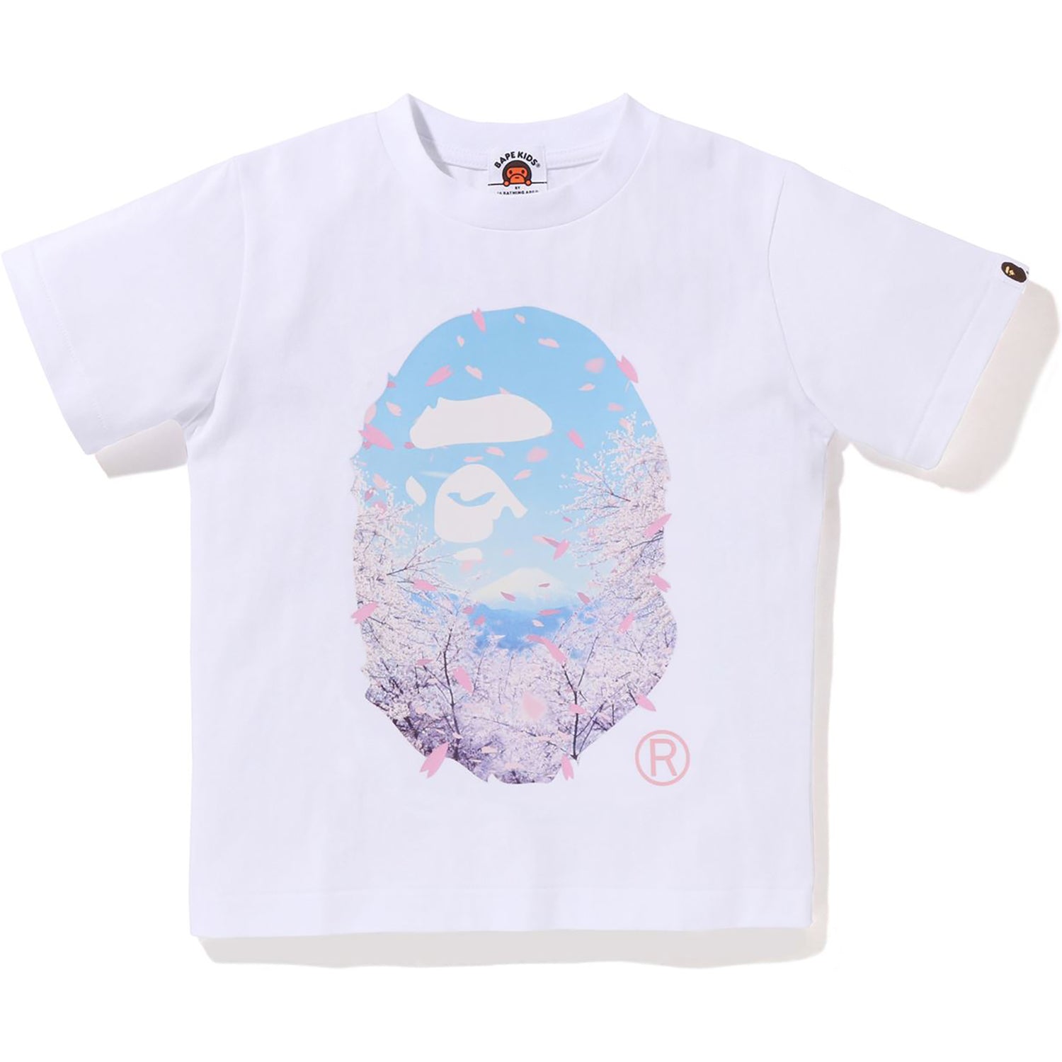 BAPE SAKURA PHOTO APE HEAD TEE KIDS