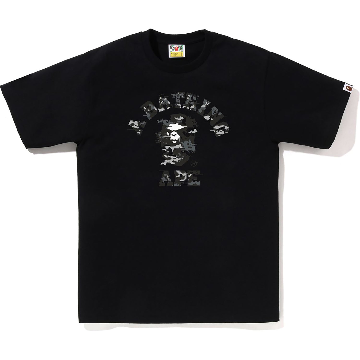 BAPE MULTI PIXEL CAMO COLLEGE TEE MENS